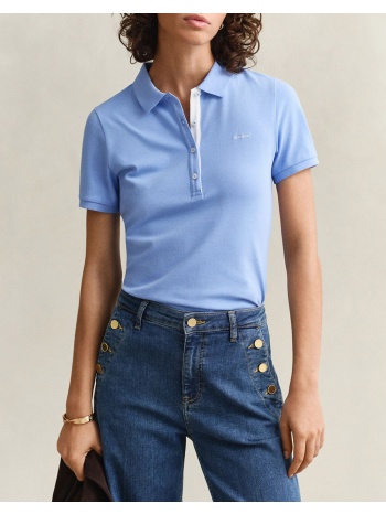 gant μπλουζα κμ slim contrast color ss pique polo