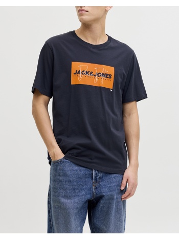 jack&jones jjcole print tee ss crew neck ln 12288492-navy
