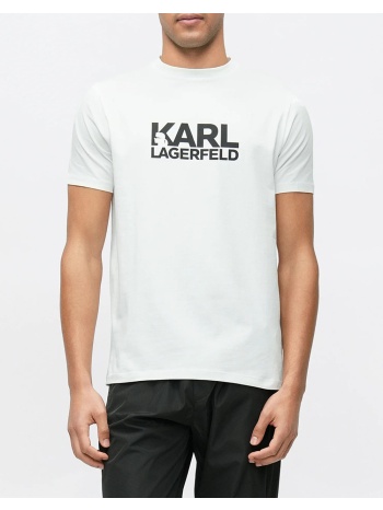 karl lagerfeld t-shirt crewneck 755780-561235-10 white