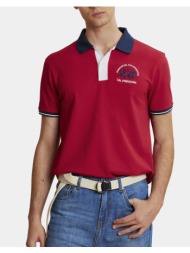 la martina μπλουζα πολο κμ ma s/s polo piquet stretch 3lmmcp005-06008 red