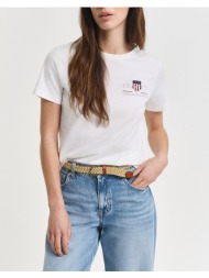 gant μπλουζα κμ reg archive shield ss t-shirt 3gw4200277-110 white