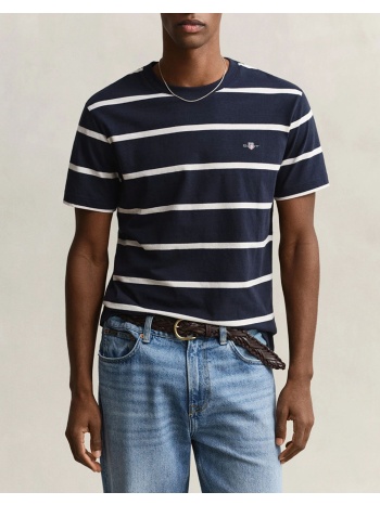 gant μπλουζα κμ striped ss tshirt 3g2003398-433 darkblue