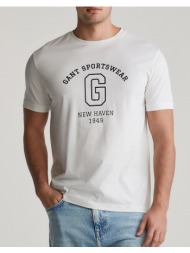 gant μπλουζα κμ graphic ss t-shirt 3g2003310-113 offwhite