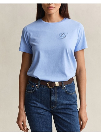 gant μπλουζα κμ reg script ss t-shirt 3gw4201450-424