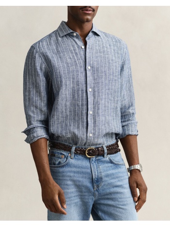 gant υποκαμισο μμ reg linen stripe shirt 3g3260048-423