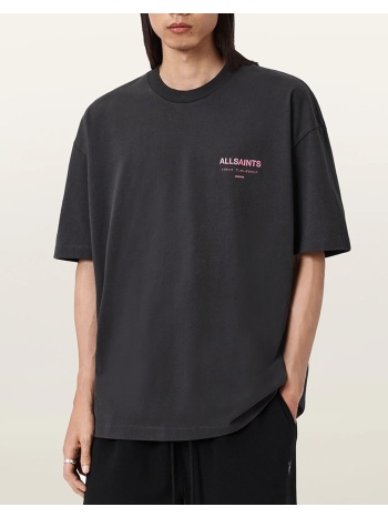 all saints underground ss crew m071pb-washed black/pink