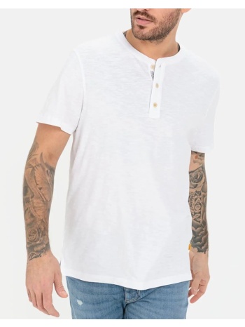 camel t-shirt k.m. nos henley c261nos-409474-9t84-01 white