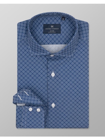 oxford company romeo slim fit πουκαμισο m164-rz21.01-01 blue