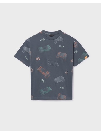 mayoral μπλουζα κοντομανικη σταμπωτη 06038-038 gray