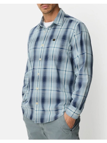 camel πουκάμισο μ.μ. 2pocket check c261-409112-7s12-46 blue