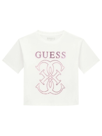 guess ss t-shirt μπλουζα παιδικο girl j6ri22k8hm4-g011 white