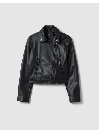 ovs fake leather jacket 2557013-black black