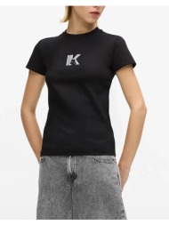 karl lagerfeld jeans klj slim ss k logo tee b2w17064-999 black
