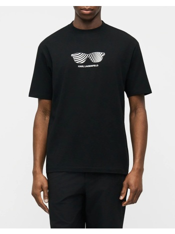 karl lagerfeld t-shirt crewneck 755131-562221-990 black