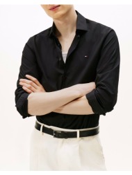 tommy hilfiger cl flex poplin sf shirt mw0mw38347-bdsr black