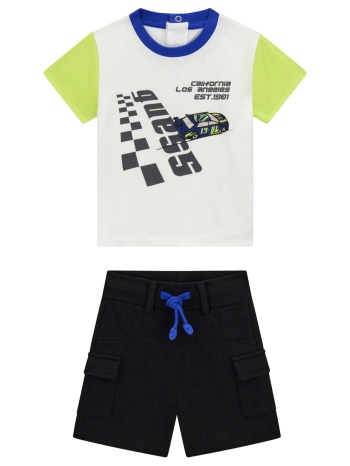 guess set ss t-shirt+active shorts σετ παιδικο boy