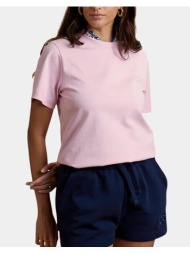 la martina μπλουζα t-shirt κμ woman t-shirt s/s crewneck lgt 3lmwcr001-05221 lightpink