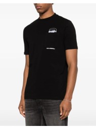 karl lagerfeld t-shirt crewneck 755047-561221-990 black