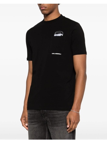 karl lagerfeld t-shirt crewneck 755047-561221-990 black