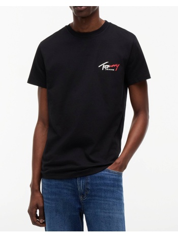 tommy jeans tjm slim sign chest ss tee ext dm0dm22538-bds