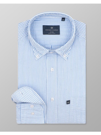 oxford company button down πουκαμισο m122-bz10.01-01 cyan