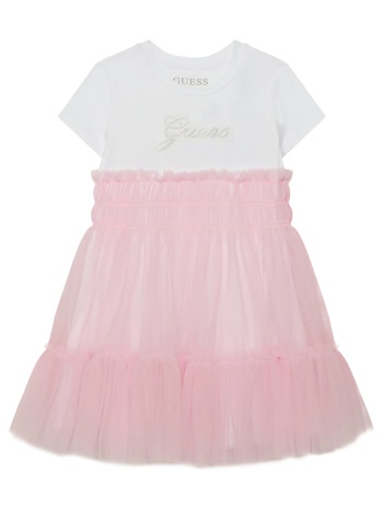 guess mixed fabric ss dress φορεμα παιδικο girl