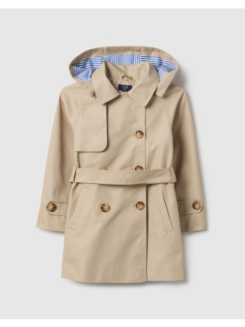 ovs long trench double-breast 2551582-smoke gray biege