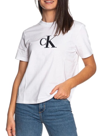 calvin klein jeans ss sequin ck graphic tee lv044e215g-yaa