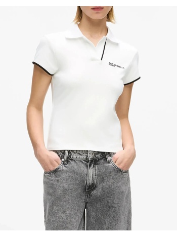 karl lagerfeld jeans klj slim polo b2w17066-100 white
