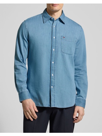 tommy hilfiger lightweight denim rf shirt mw0mw42431-1a4