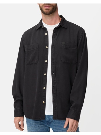 camel πουκάμισο μ.μ. solid b.d. c261-409130-7s30-47 darkblue