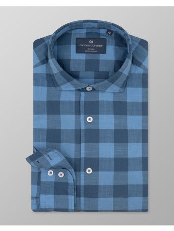 oxford company romeo slim fit πουκαμισο f131-rz21.01-01 blue