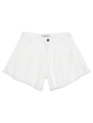 guess tencel rigid bull denim shorts σορτς παιδικο girl j6rd11wh1t0-g011 white