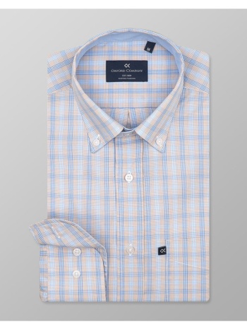 oxford company button down πουκαμισο m130-bz10.01-01 cyan
