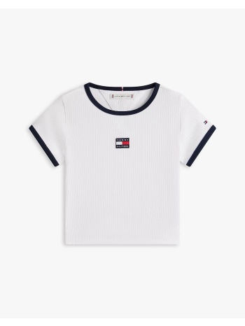 tommy hilfiger heritage flag top ss kg0kg09066-8y-16y-ybr