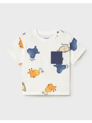 mayoral μπλουζα κοντομανικη σταμπωτη 01014-094 ecru