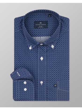 oxford company button down πουκαμισο m161-bz10.01-01 blue