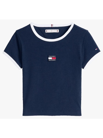 tommy hilfiger heritage flag top ss kg0kg09066-8y-16y-c1g