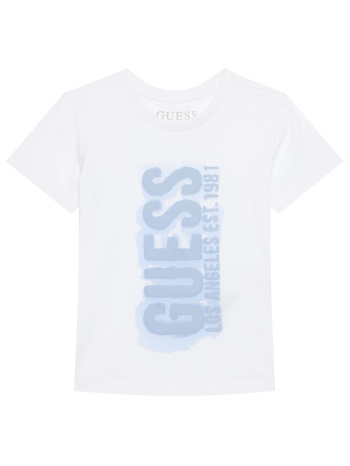 guess ss t-shirt μπλουζα παιδικο boy n6ri11k8hm4-g011 white