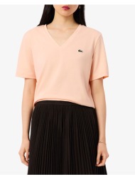 lacoste μπλουζα κμ tee-shirt ss 3tf7300-big coral