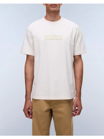 napapijri s-box logo ss 1 np0a4ifl-npn1a offwhite