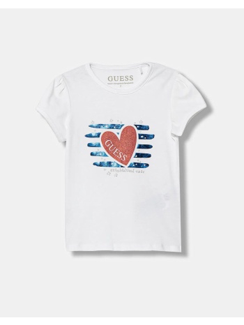 guess ss t-shirt μπλουζα παιδικο girl k6ri15k6yw4-g011 white