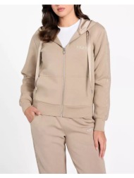 guess new hooded scuba sweatshirt φουτερ γυναικειο w6rq12kbye2-a10l biege