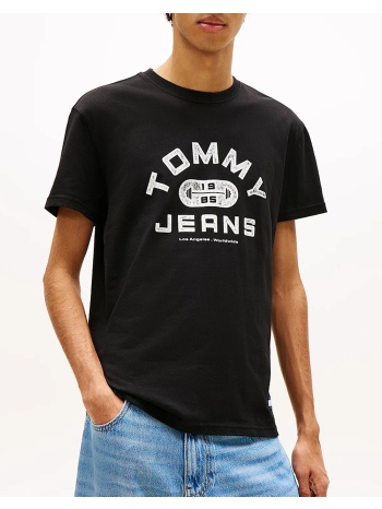 tommy jeans tjm reg tj gym ss tee ext dm0dm22551-bds black