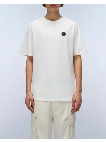 napapijri s-badge ss 1 np0a8949-np206 offwhite