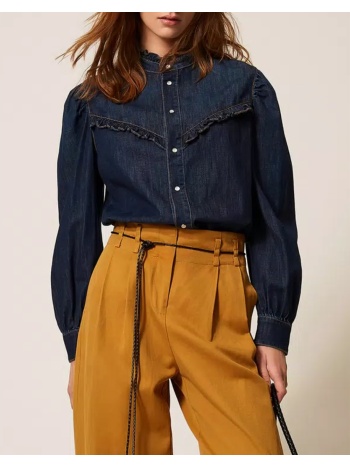 twinset πουκαμισο 261tp2672-01313 denimblue