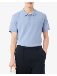 lacoste μπλουζα κμ short sleeved ribbed collar shirt 3dh2050-aey blueviolet