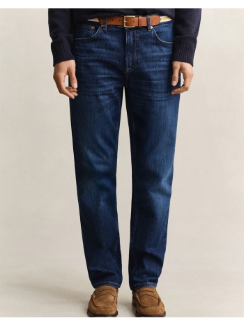 gant παντελονι reg gant jeans 3g1000011-34-971 denimdarkblue
