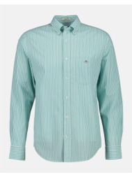 gant υποκαμισο μμ reg poplin stripe shirt 3g3000130-323 turquoise