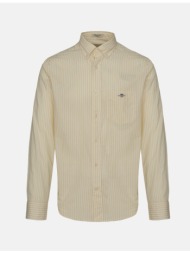 gant υποκαμισο μμ reg poplin stripe shirt 3g3000130-713 lightyellow
